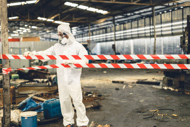 Professional Sewage Cleanup technician working in Hickman, TN
